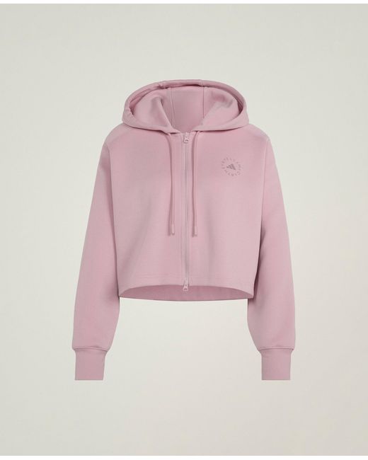 Stella McCartney Pink Adidas By Sportswear Cropped Hoodie