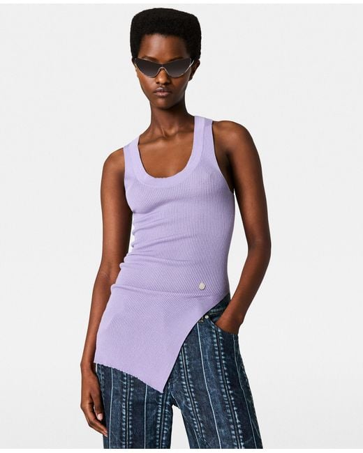 Stella McCartney Purple Lightweight Wool Round Neck Top