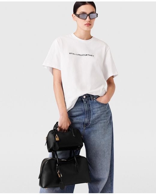 Stella McCartney White Stella Iconics Logo Relaxed Fit T-shirt