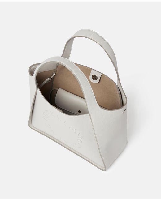 Stella McCartney White Logo Crossbody Tote Bag