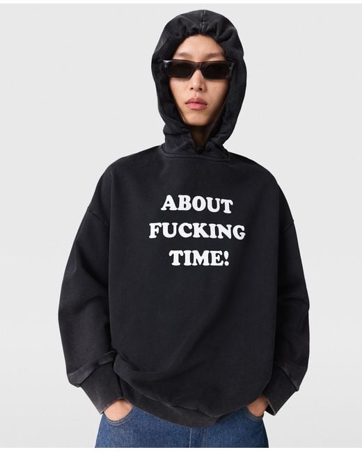 Stella McCartney Black About Fucking Time! Hoodie