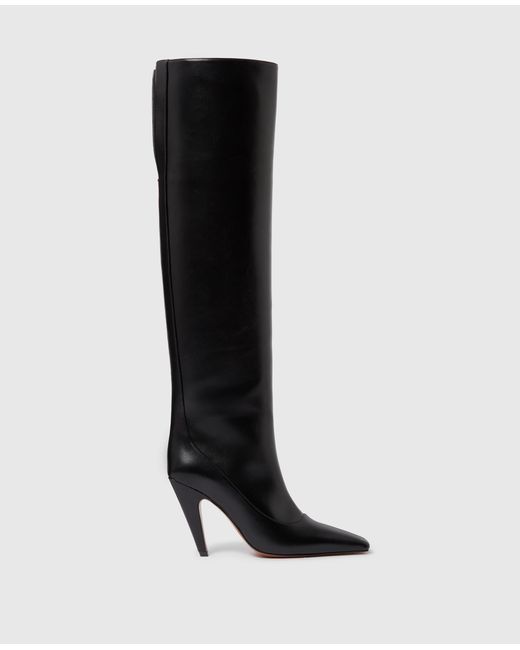 Stella McCartney Black Stella Spur Knee-High Heeled Boots