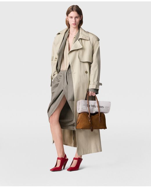 Stella McCartney Natural Oversized Belted Trench Coat