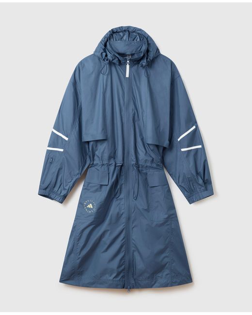 Stella McCartney Blue Truelife Long Parka Jacket