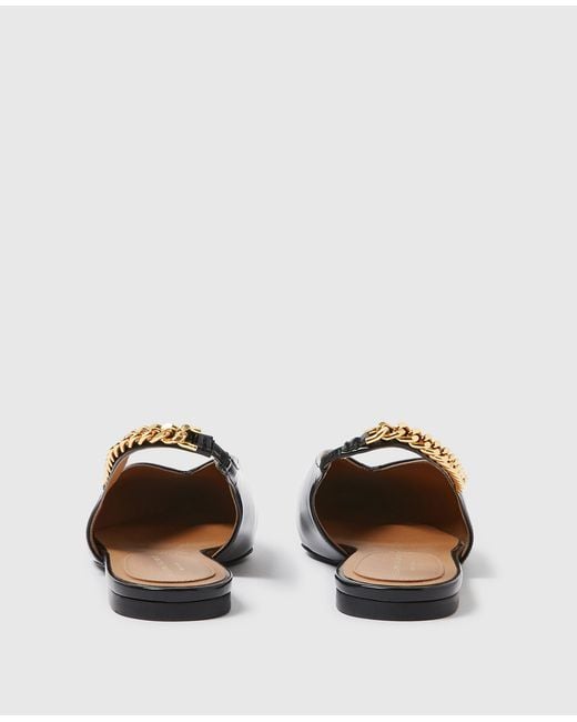 Stella McCartney White Falabella Flat Slingback Shoes