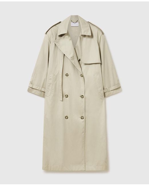 Stella McCartney Natural Oversized Belted Trench Coat