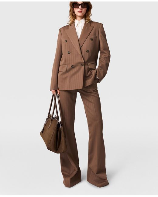 Stella McCartney Brown Mid-Rise Bootcut Trousers