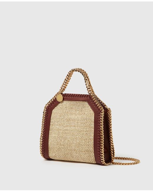 Stella McCartney Natural Falabella Raffia Mini Tote Bag