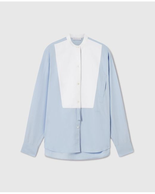 Stella McCartney Blue Tuxedo Bib Poplin Shirt