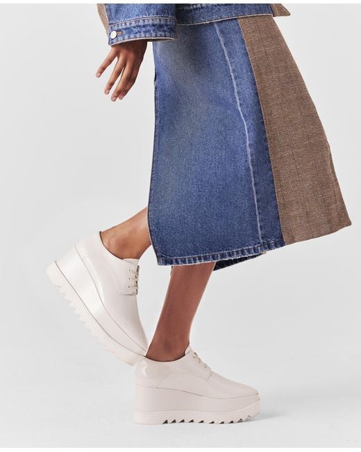 Stella McCartney White Limited Edition Elyse Monochrome Platforms