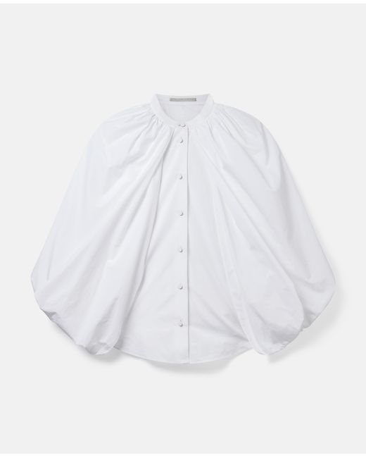 Stella McCartney White Cape-sleeve Cotton Shirt