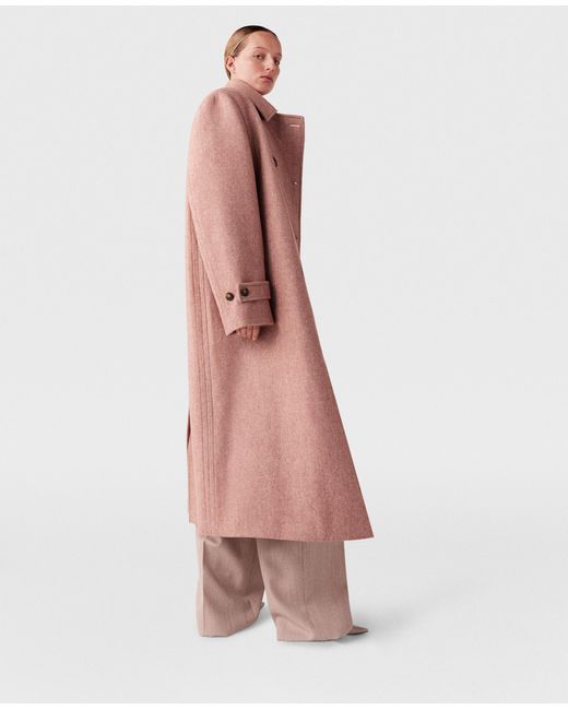 Stella McCartney Pink Double Breasted Long Coat
