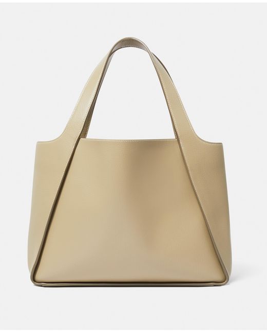 Stella McCartney Natural Logo Large Tote Bag, One Size