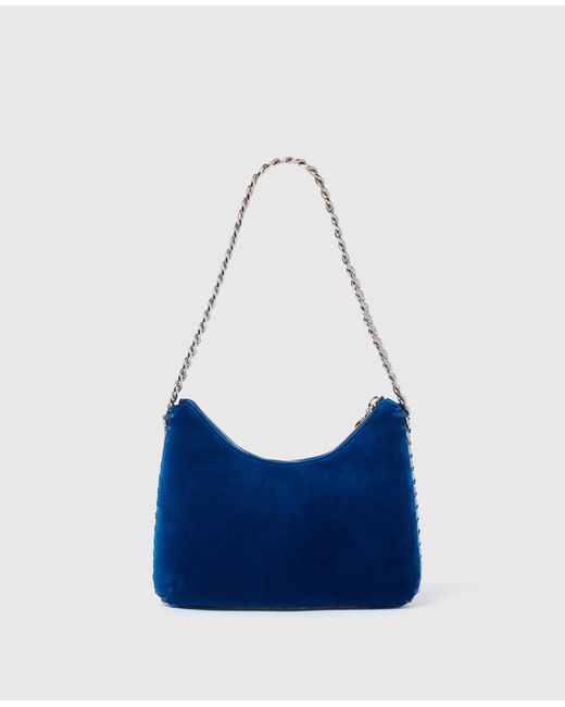 Stella McCartney Blue Falabella Lead-free Crystal Chain Shoulder Bag