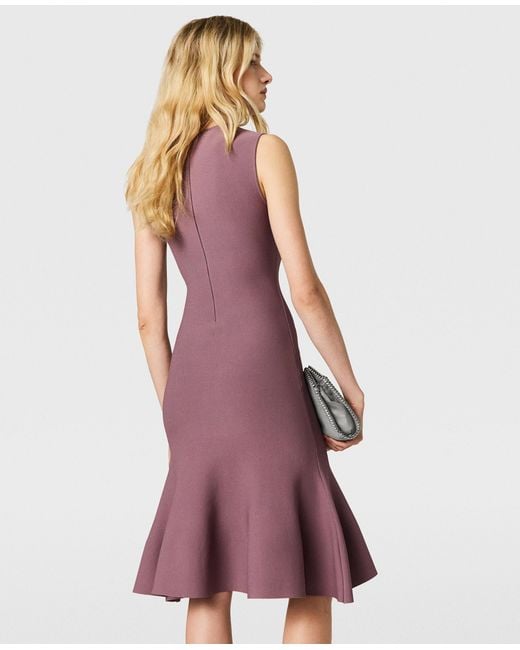 Stella McCartney Purple Compact Knit Peplum Dress