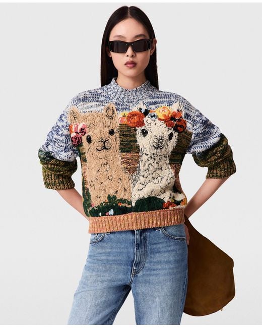 Stella McCartney Multicolor Alpaca Jacquard Knit Sweater