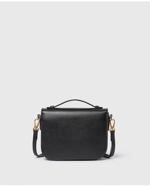 Stella McCartney Black Logo Messenger Crossbody Bag, One Size