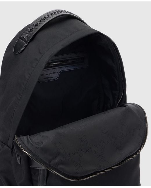 Stella McCartney Black Logo Strap Backpack