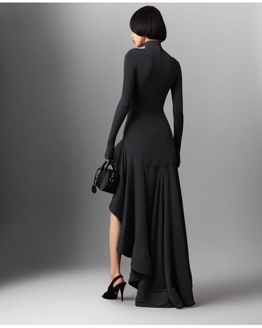 Stella McCartney Black Crepe Jersey Frill Cocktail Dress