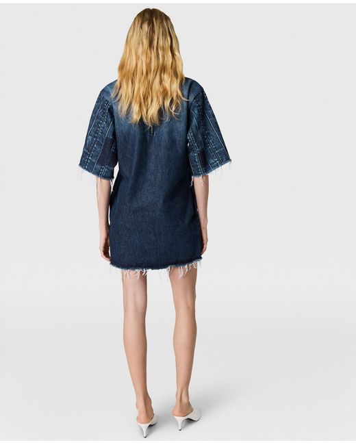 Stella McCartney Blue Waistband Detail T-Shirt Dress