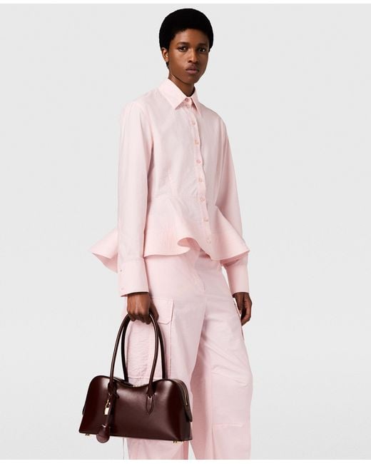 Stella McCartney Pink Peplum Cotton Shirt