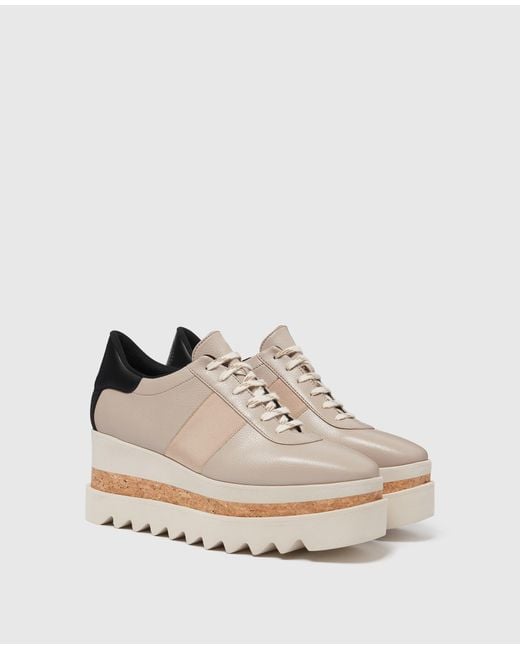 Stella McCartney White Sneak-Elyse Platform Trainers