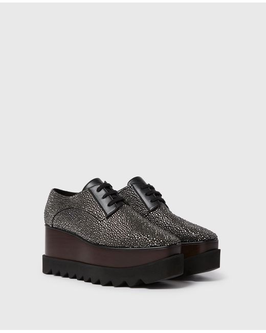 Stella McCartney Black Limited Edition Elyse Crystal Platforms