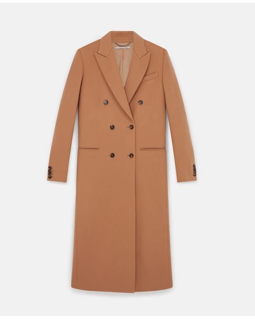 Stella McCartney Brown Double Breasted Longline Coat