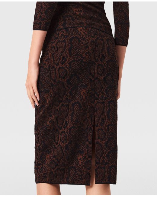 Stella McCartney White Snake Print Knit Midi Skirt