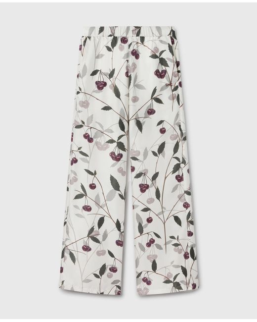 Stella McCartney Natural Cherry Print Oversized Trousers