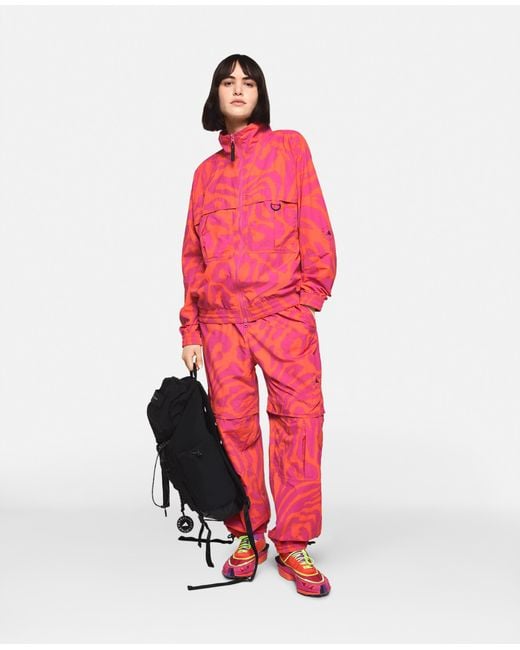 Stella McCartney Red Truecasuals Leopard Print Woven Trackpants