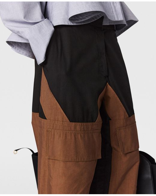 Stella McCartney Black Washed Cotton Cargo Trousers