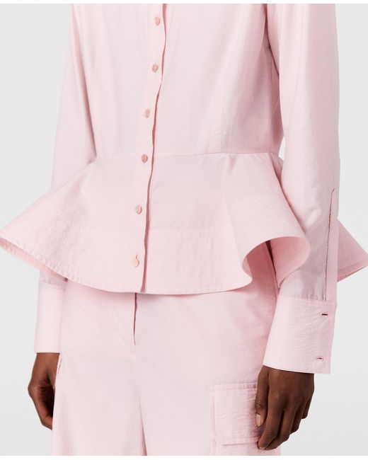 Stella McCartney Pink Peplum Cotton Shirt