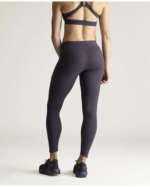 Stella McCartney Blue Adidas By Running Floral Lace Leggings