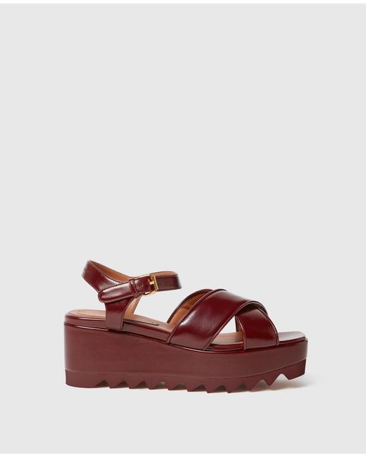 Stella McCartney Red Elyse Criss-Cross Sandals
