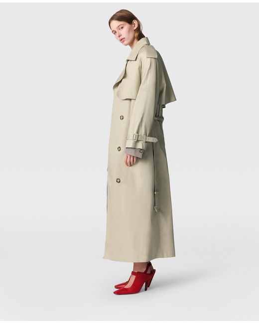 Stella McCartney Natural Oversized Belted Trench Coat