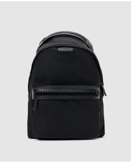 Stella McCartney Black Logo Strap Backpack