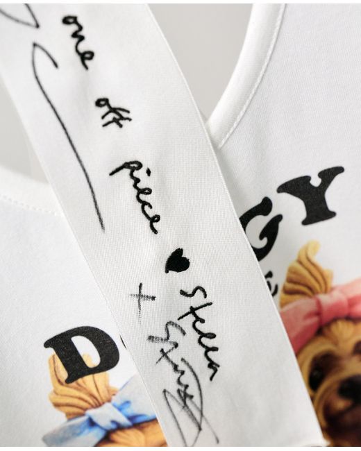 Stella McCartney White Signed Jeff Koons Doggy Style Tank