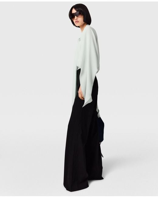 Stella McCartney Blue Tie-neck Silk Shirt