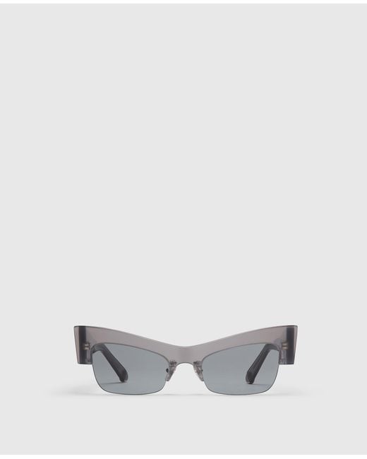 Stella McCartney White Medallion Geometric Sunglasses
