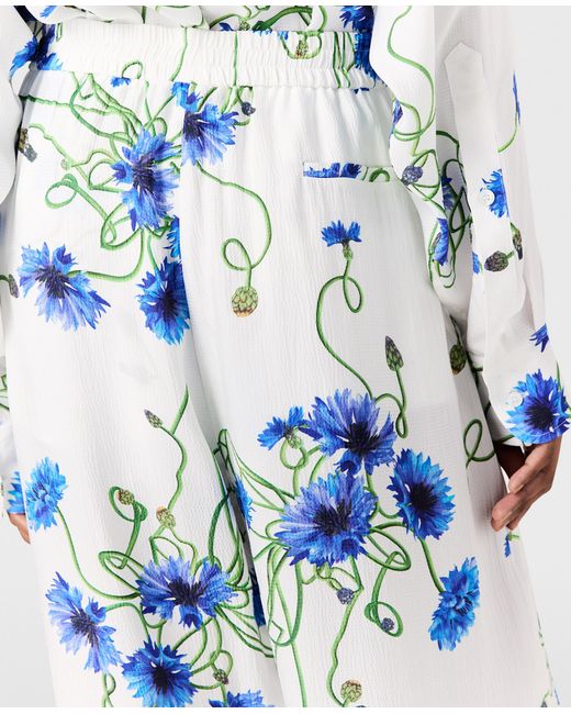 Stella McCartney Blue Cornflower Print Trousers