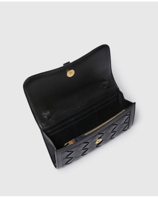 Stella McCartney Black Ryder Woven Wallet With Strap