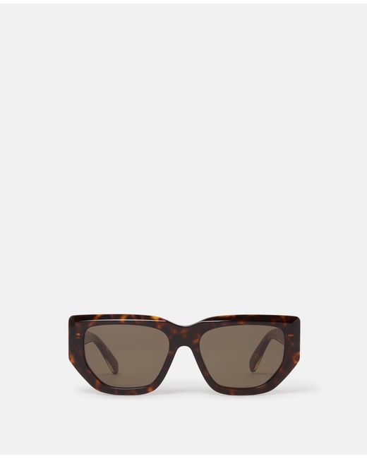 Stella McCartney Gray Logo Cat‐Eye Sunglasses, One Size