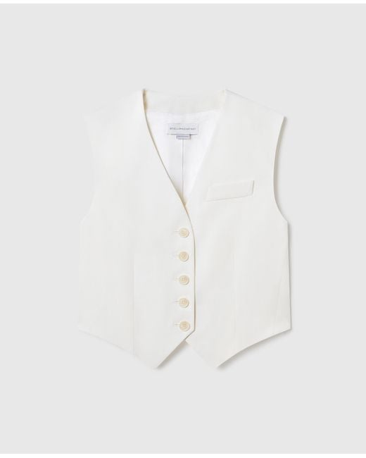 Stella McCartney White Single-Breasted Waistcoat