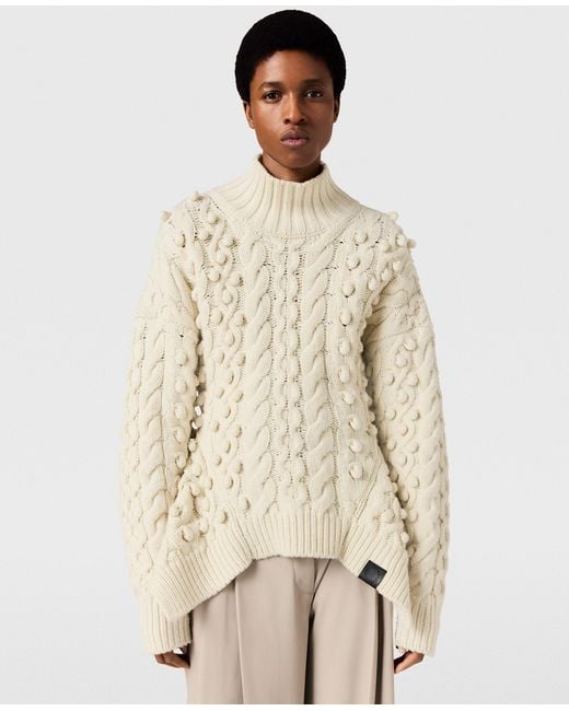 Stella McCartney Natural Cable Knit Peplum Jumper