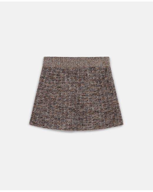 Stella McCartney Natural Ribbed Chunky Knit Mini Skirt