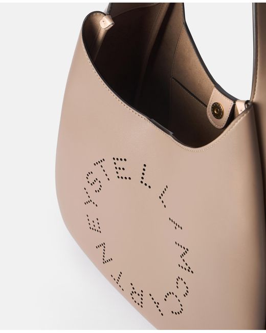 Stella McCartney Natural Logo Slouchy Hobo Tote Bag, , Moss