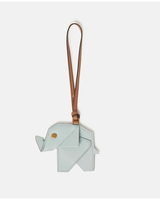 Stella McCartney White Origami Elephant Alter Mat Bag Charm
