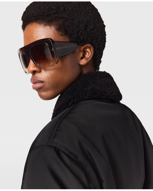 Stella McCartney Black Collared Bomber Jacket