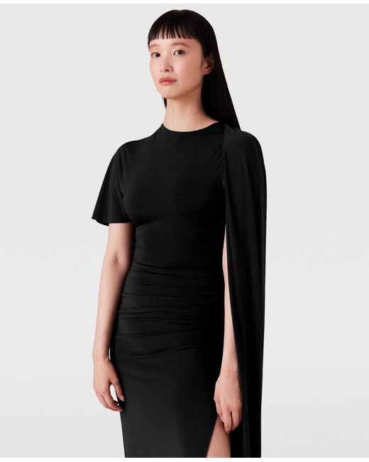 Stella McCartney Black Asymmetric Cape Maxi Dress